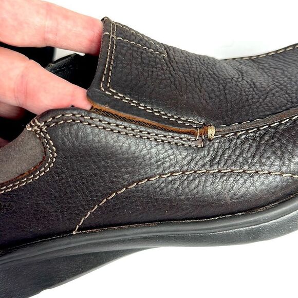 NWB Clarks Collection Cotrell Step Slip-On Shoes Brown Leather Men’s size 9W - Picture 8 of 15